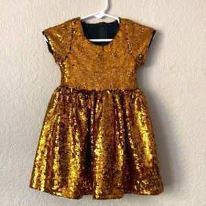 Gold Sequin Dress Size 2T XXS